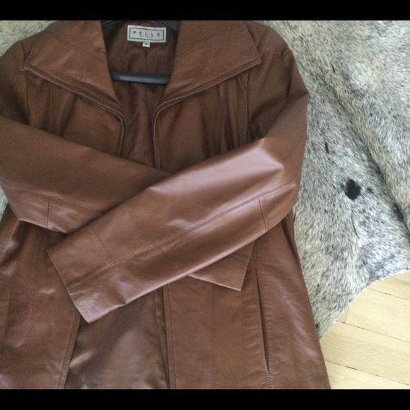 Chic soft retro leather jacket - Picture 5 of 9